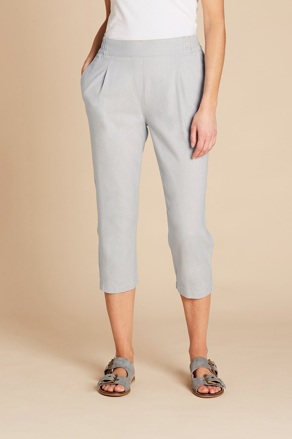 linen cropped trousers linen cropped trousers