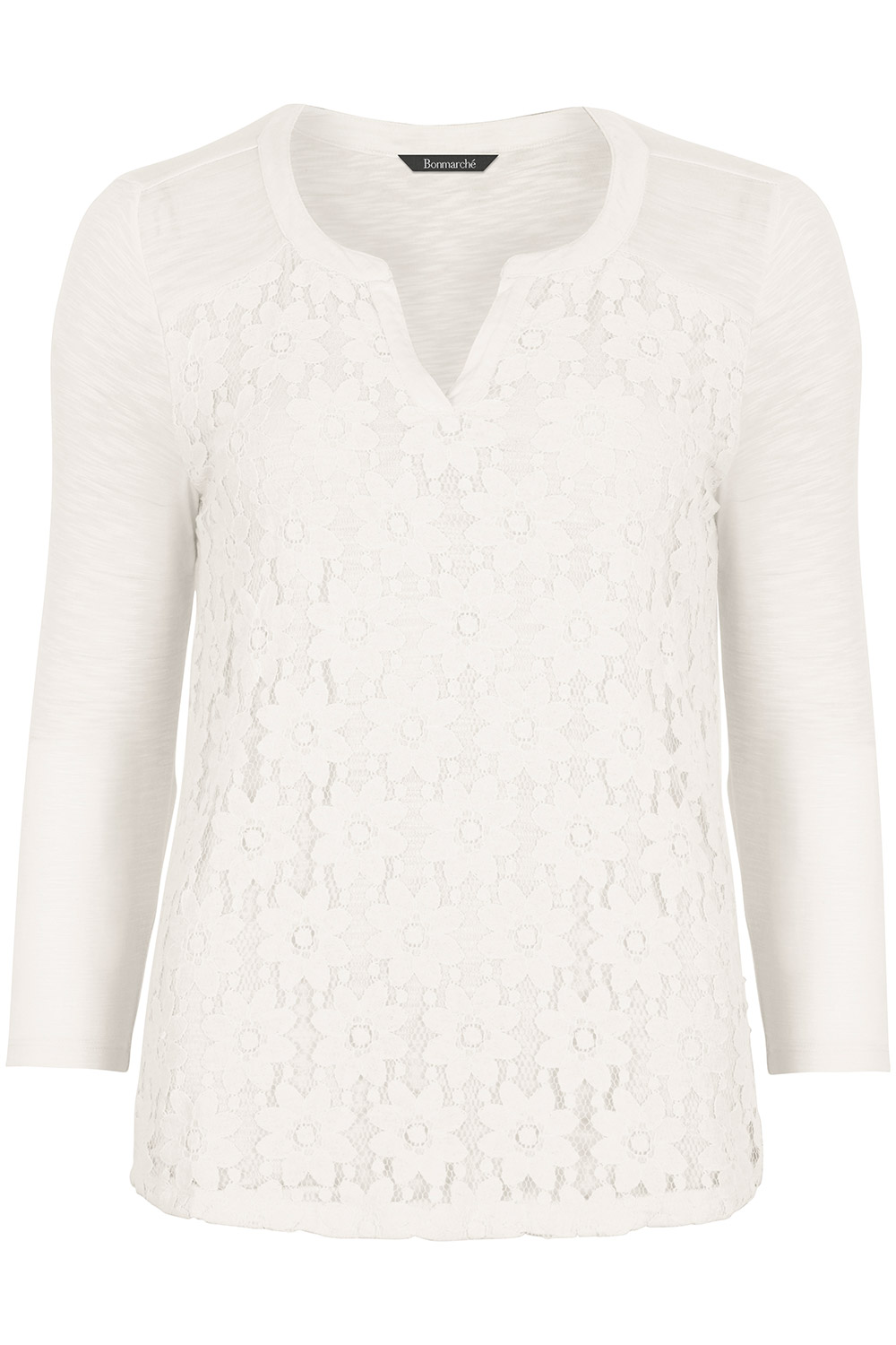 lace panel jersey top lace panel jersey top