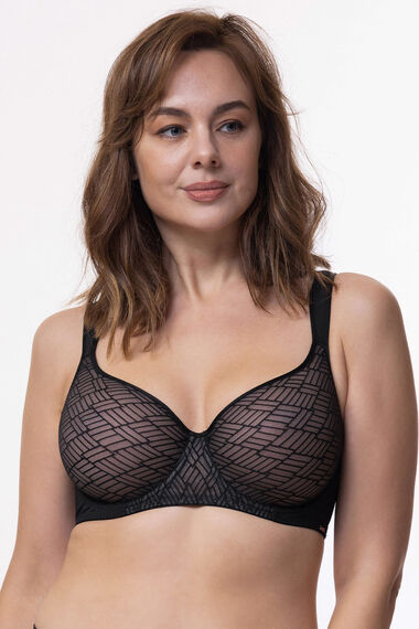 Lightly Padded Mesh Lace Wired Bra