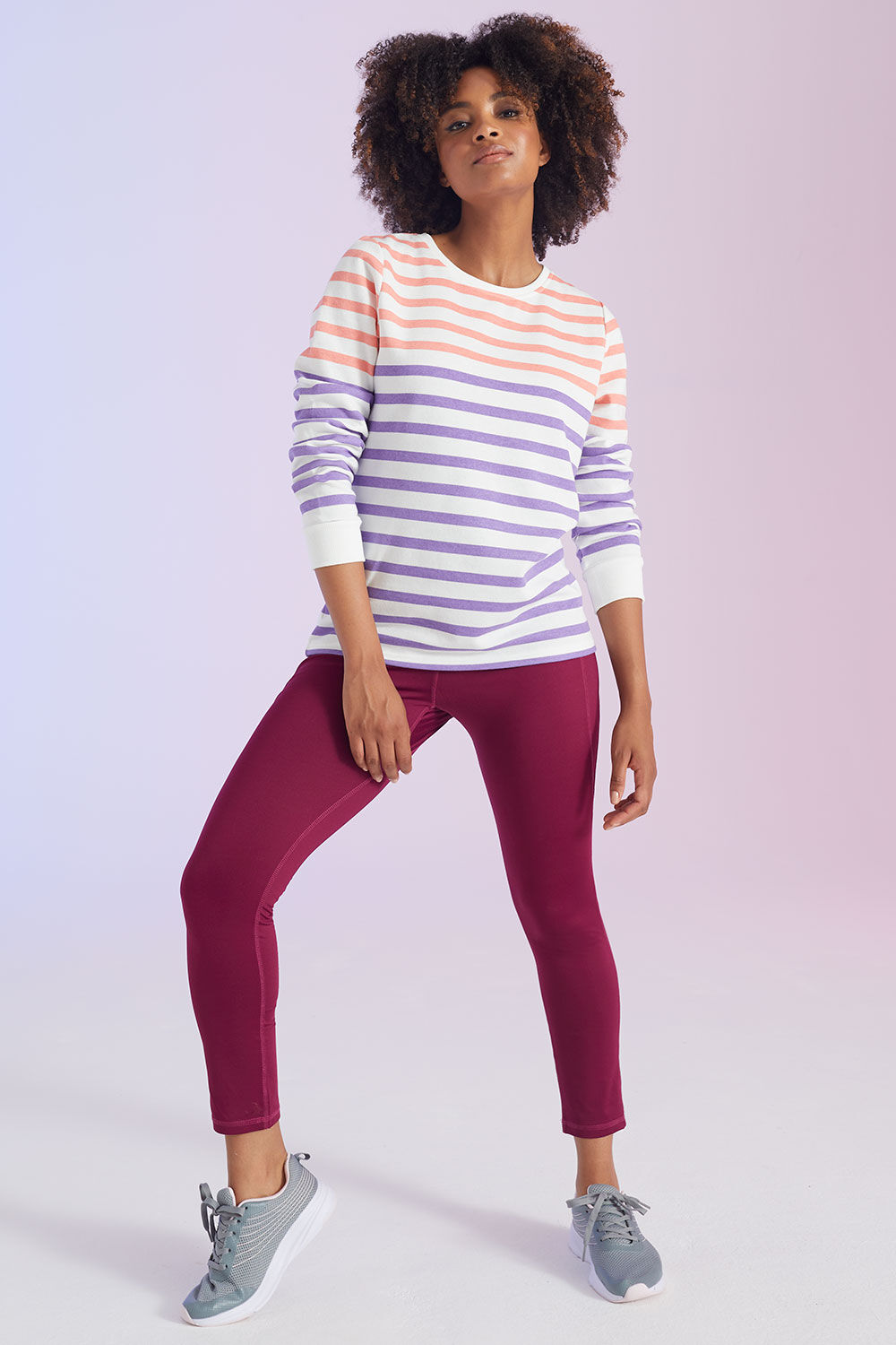 DASH Women’s Purple Fleece Lined Leggings, Size: 22