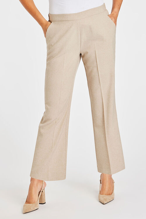 Straight Leg Elasticated Pull On Trousers | Bonmarché