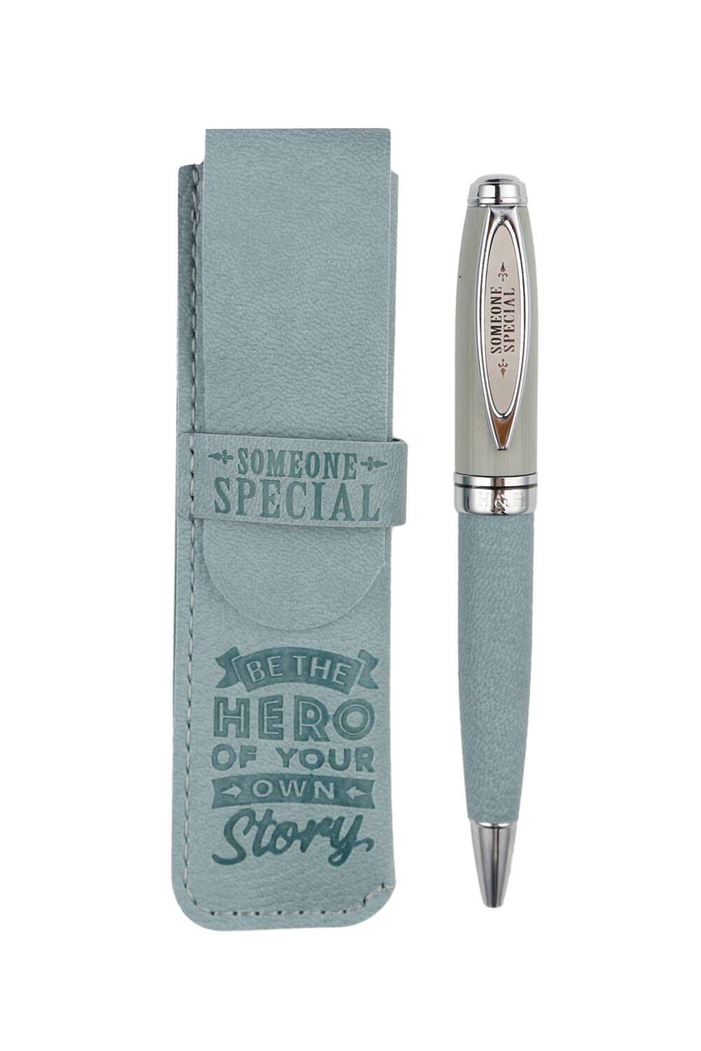 Handh Light Blue H & H - Bamboo Signature Pen