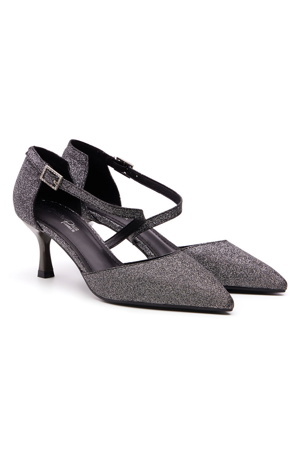 Nina | Shoes | Womans Black Shiny Glitter Heels Peek A Bootoenina Ny Low  Heels | Poshmark
