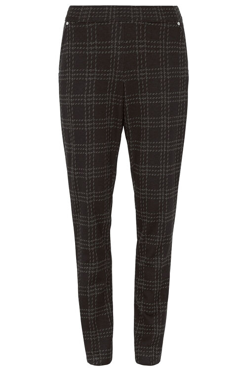 Check Ponte Tapered Trousers
