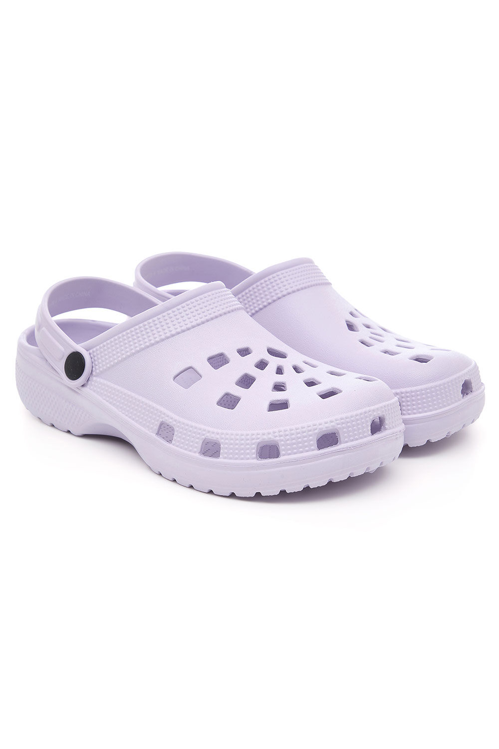 Bonmarche Lilac Slip On Clogs With Ankle Strap, Size: 5