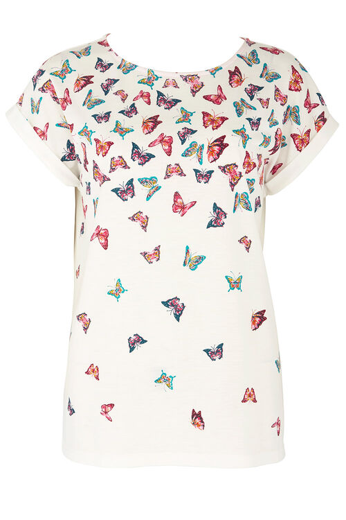 Trailing Butterfly Printed T-Shirt