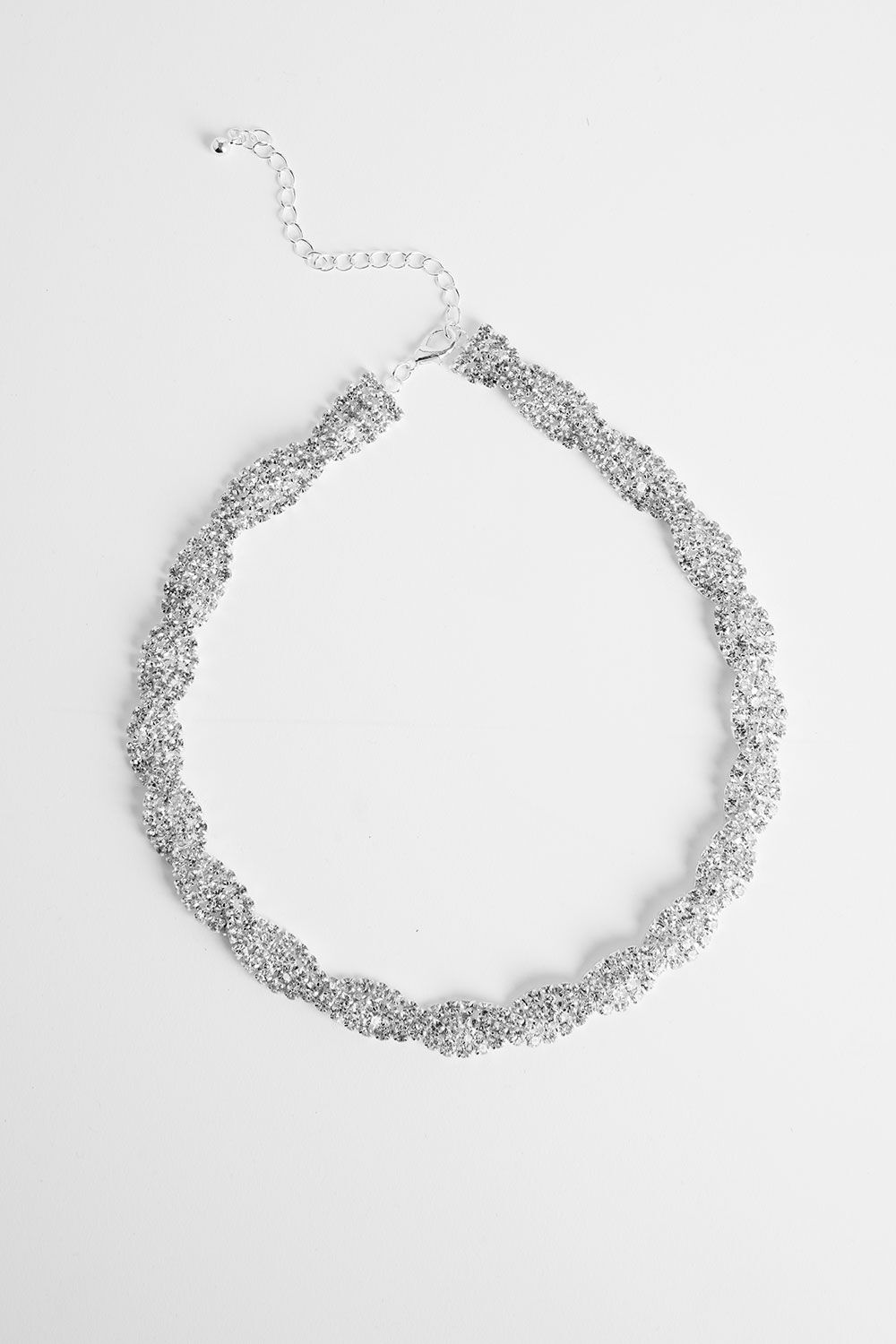 bonmarche twisted diamante necklace