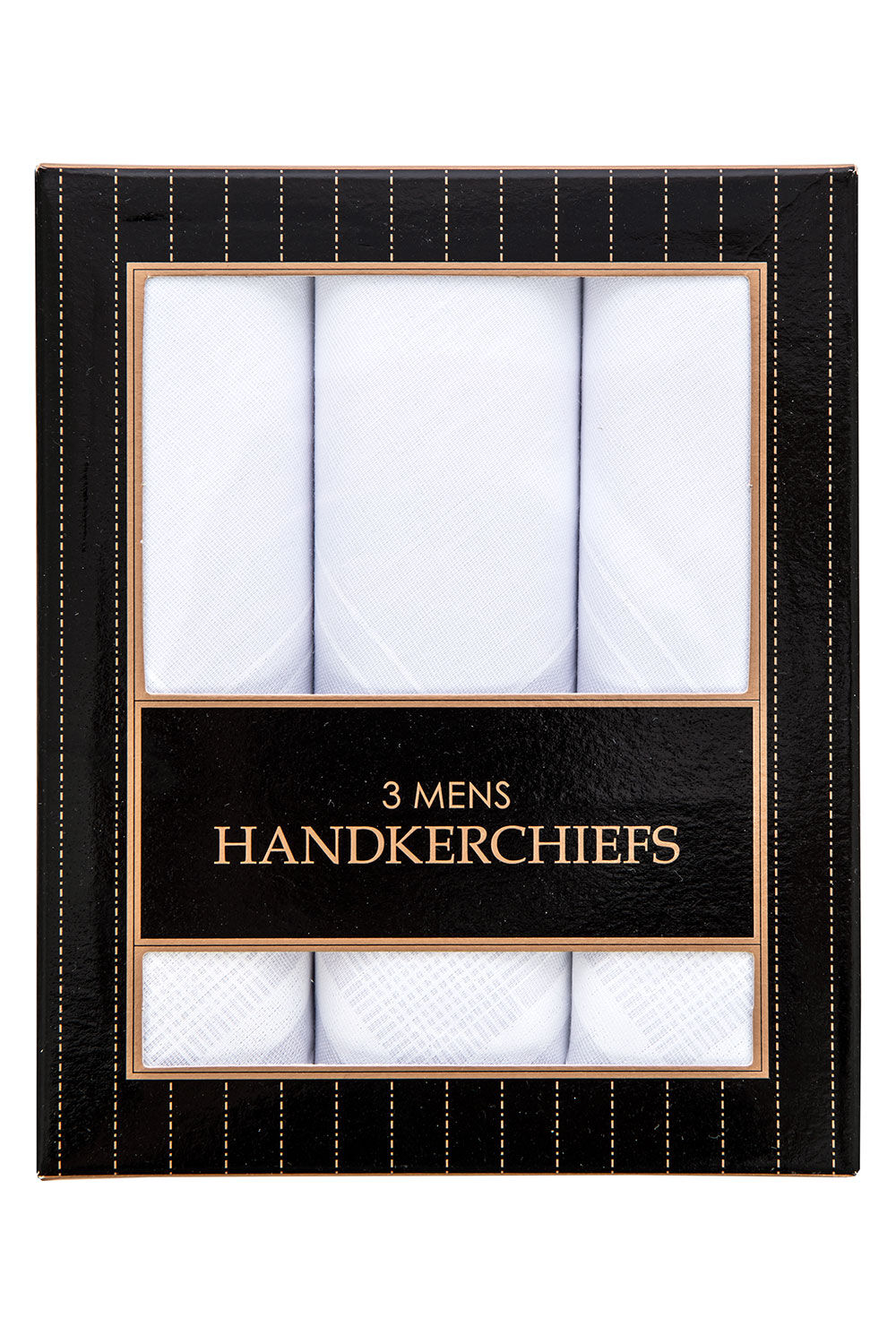 Bonmarche Men’s 3 Pack Hankies - White, Size: One Size
