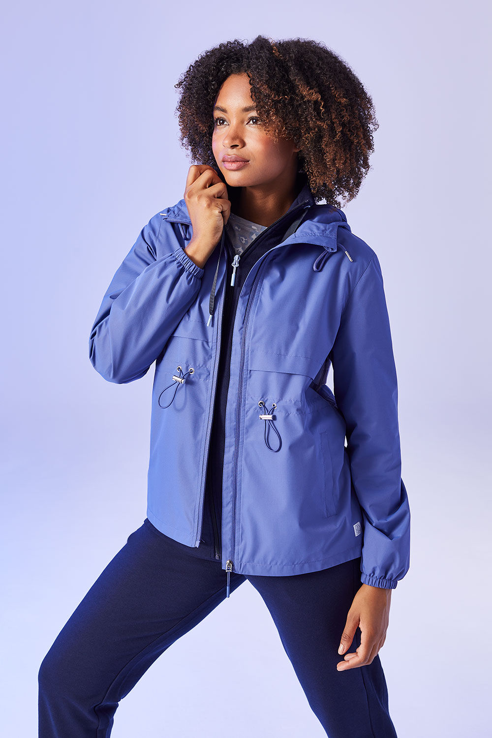 Dash Blue - Long Sleeve Lightweight Parka Jacket, Size: 8