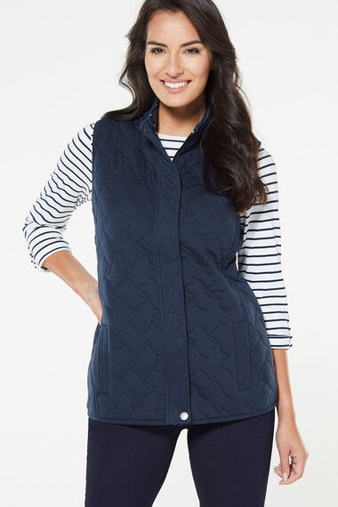 Buy Padded Gilet with High Collar | Home Delivery | Bonmarché