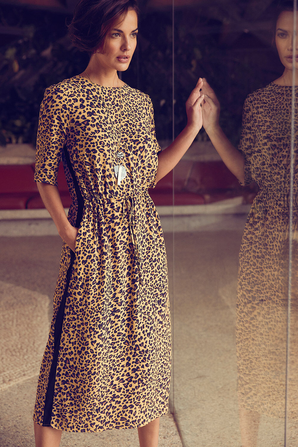 bon marche leopard print dress