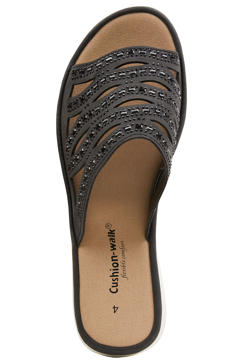 Cushion Walk Ladies Mid Wedge Sandals Tbar Slip On Mule Summer Sandal | eBay