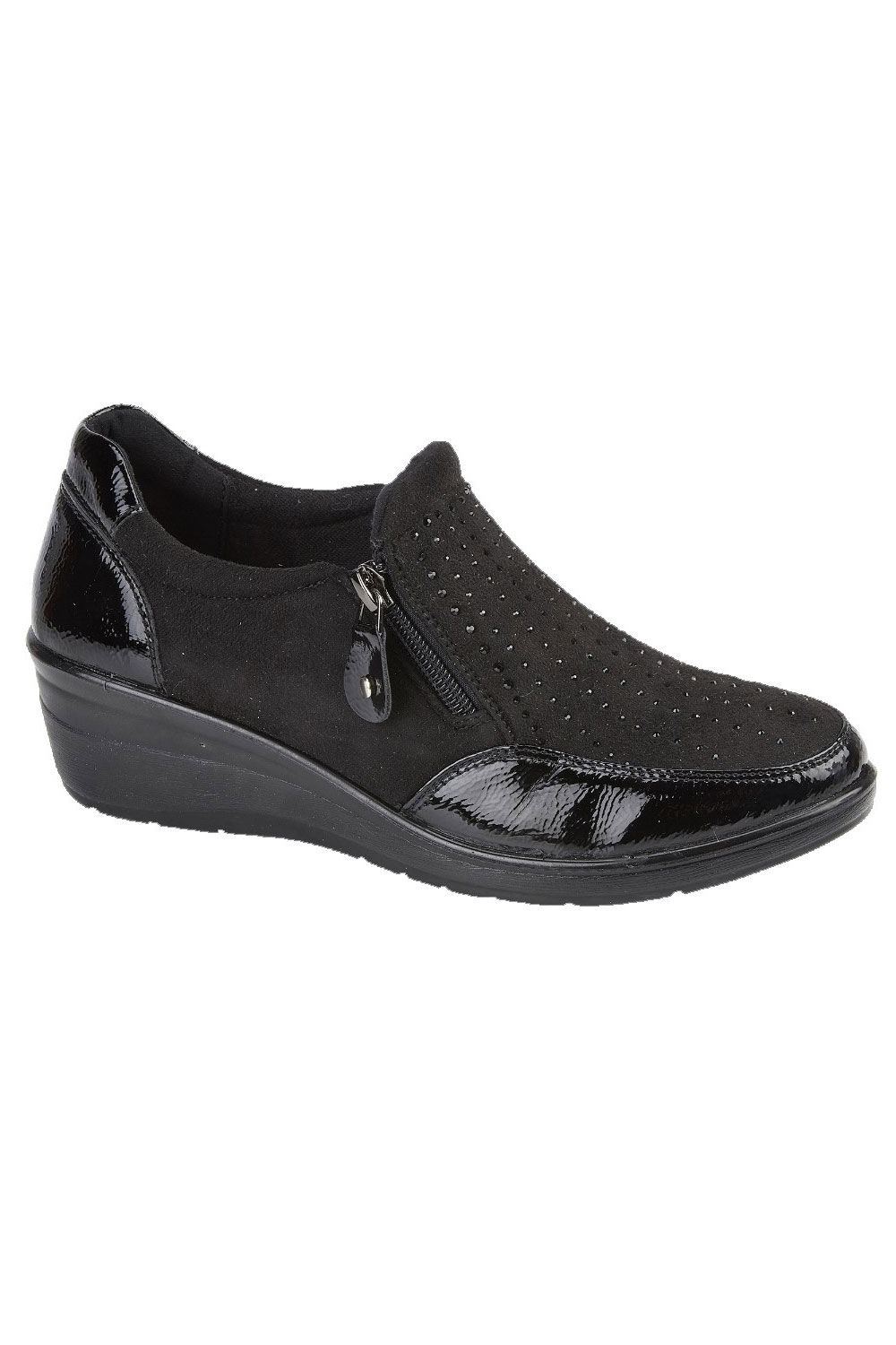 Jo & Joe Black - Diamante Wedge Heel Ankle Boots, Size: 5