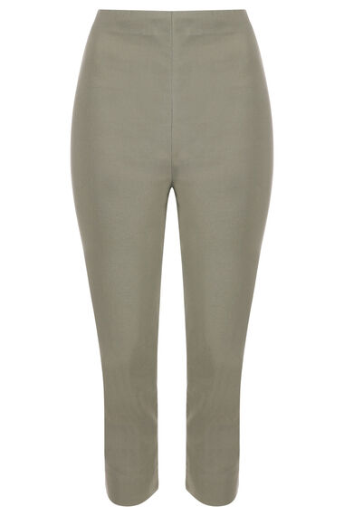 Stretch Pull-On Cropped Trousers