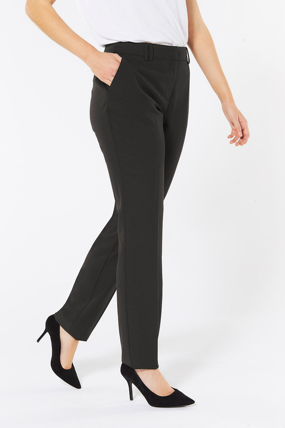 Yours Womens Black Leg Pull On Stretch Tapered Leg Trousers UK Size 24 for  sale online  eBay