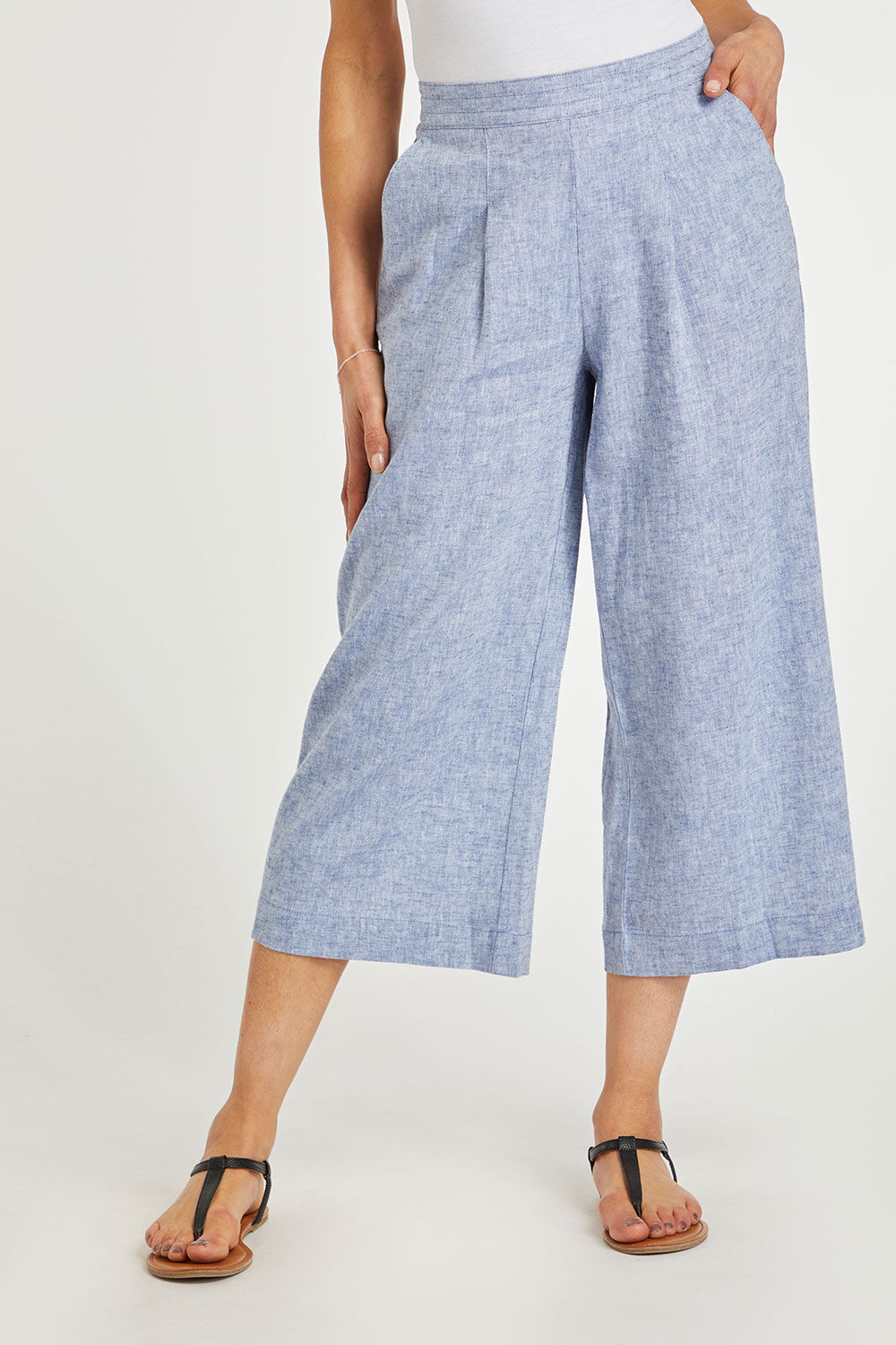 Yarra Trail Washer Linen Cropped Pant  Ivy  Grace