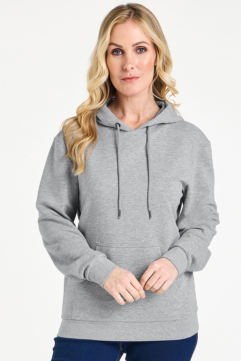 Brave Soul Grey - Long Sleeve Overhead Hooded Sweatshirt, Size: L