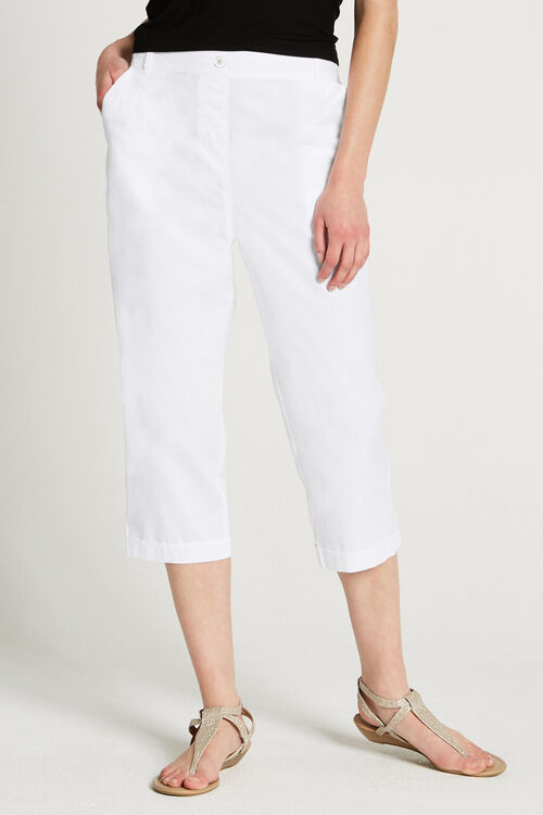 Buy Essential Cotton Cropped Trousers | Home Delivery | Bonmarché