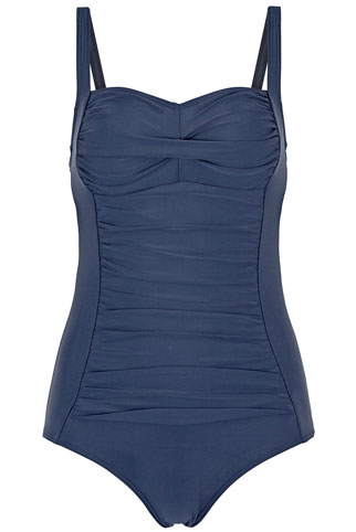 plain-navy-ruched-swimsuit