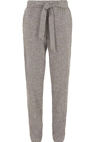 Tie Belted Tapered Trousers
