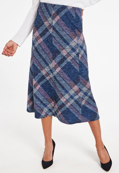 Checked Soft Touch Elasticated Skirt 