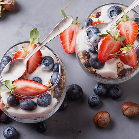 Strawberries and Blueberries