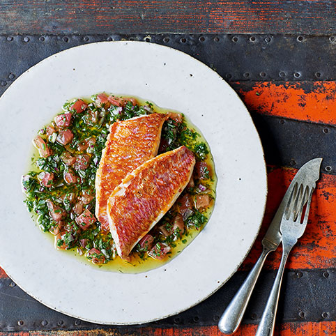 Red Mullet with Sauce Vierge