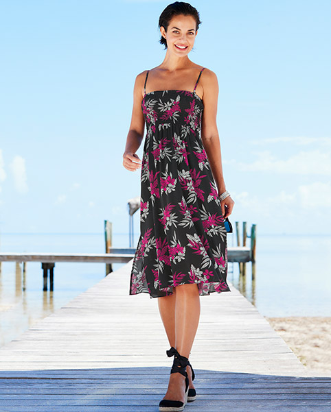 Lightweight Printed Beach Dress
