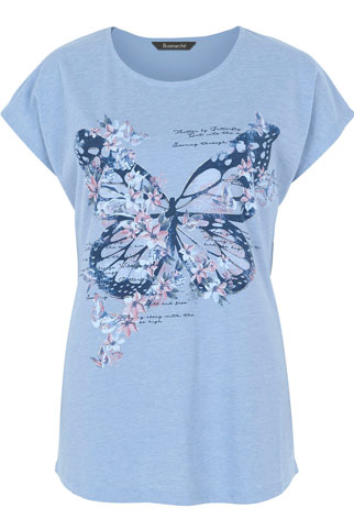Butterfly Placement Print T-Shirt