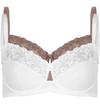 Two Pack Embroidery Trim Underwired Bra