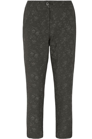 Floral Jacquard Tapered Trousers