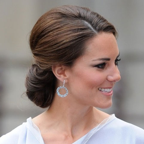 Twisted Sailor Knot  The Many Half Updos of Kate Middleton  StyleBistro