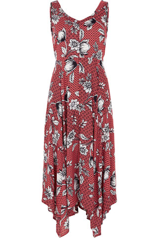 2 in 1 Printed Maxi Dress and Shrug