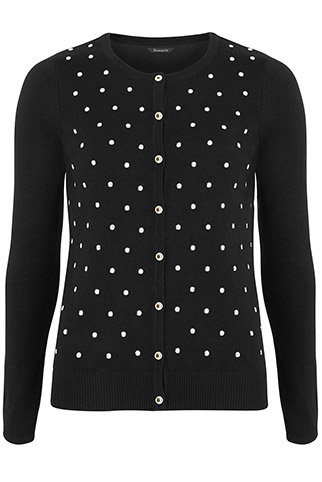 Spot Embroidered Cardigan