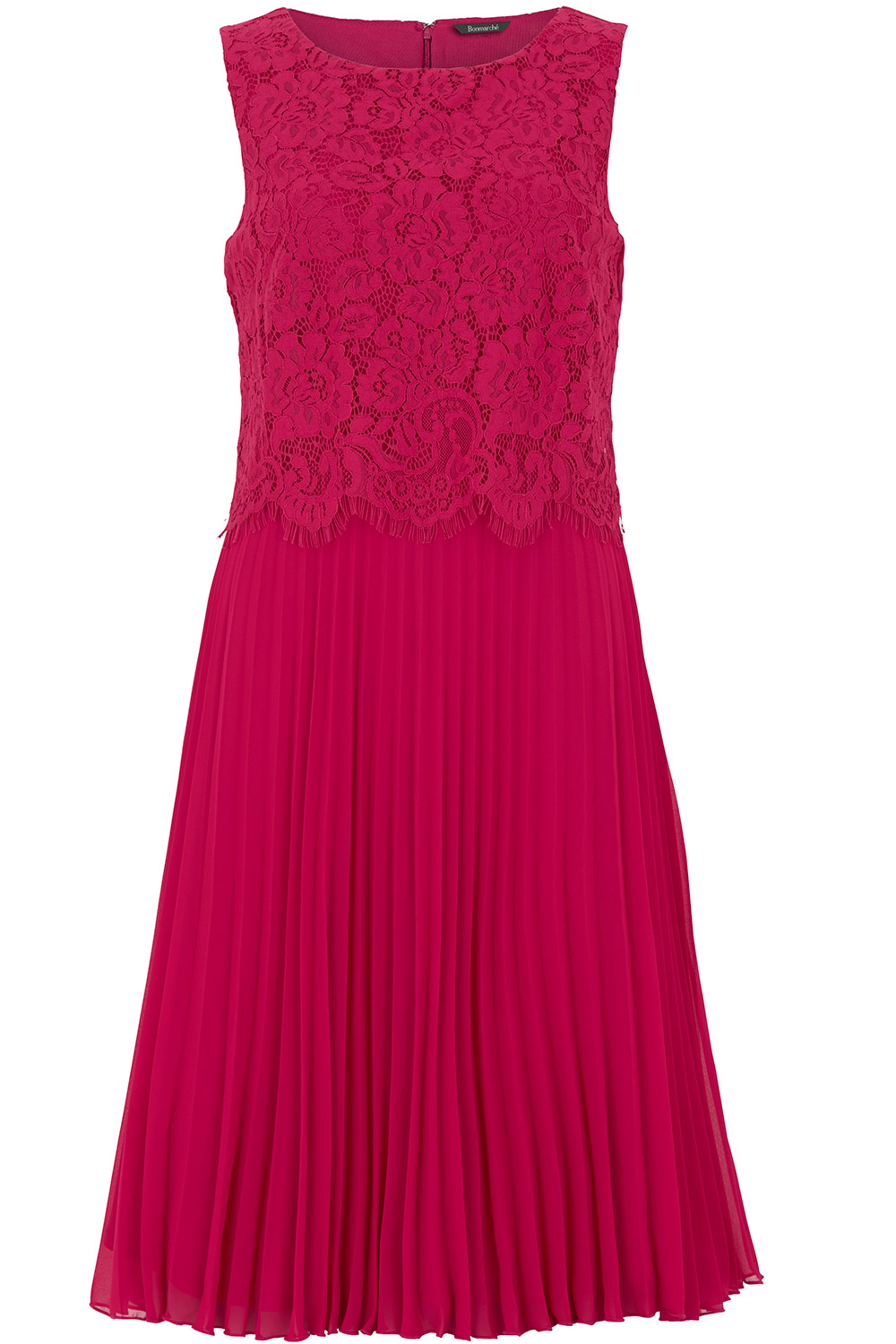 Lace Top Pleated Skirt Dress