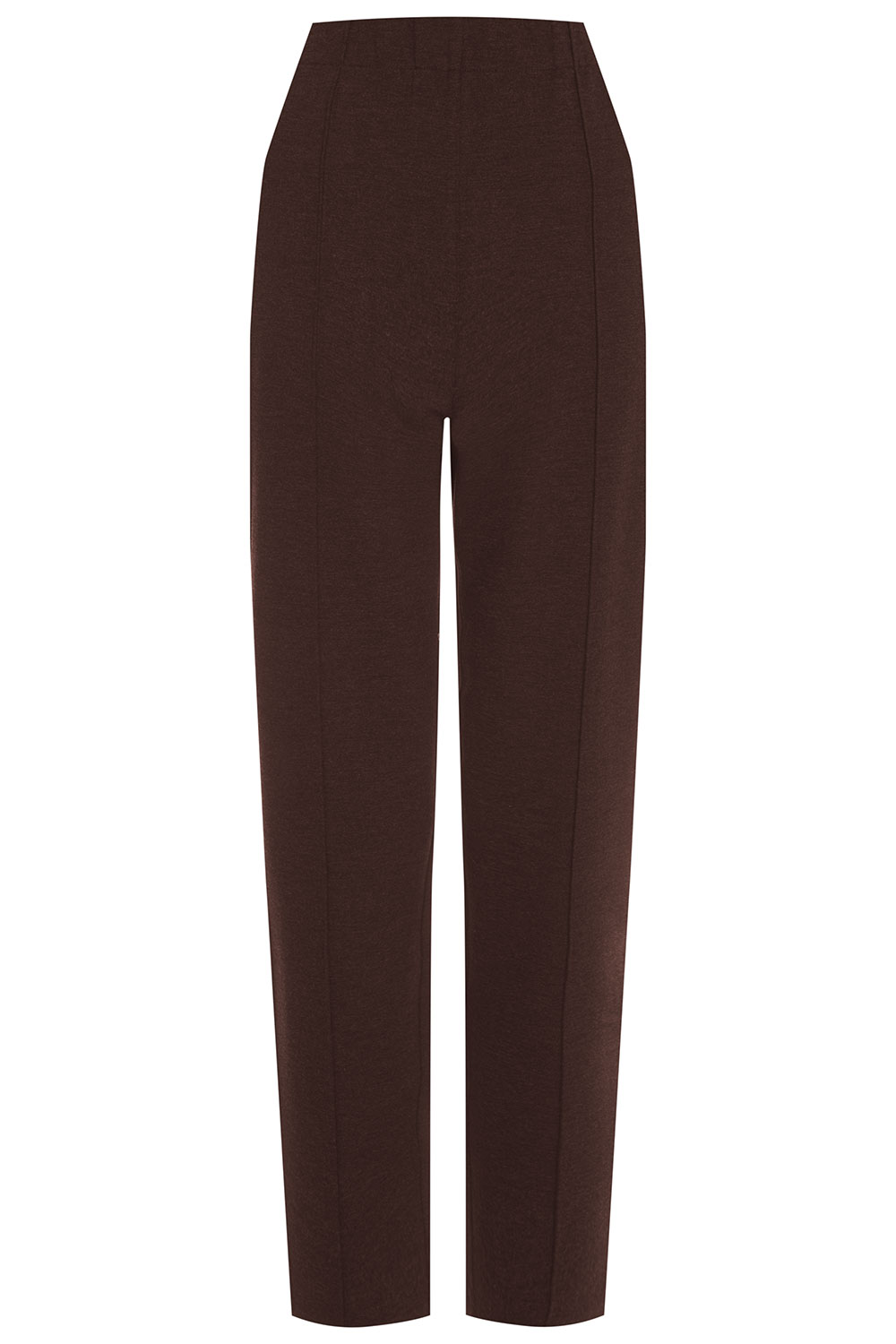 Pleat Front Jersey Marl Tapered Leg Elasticated Trousers | Bonmarché