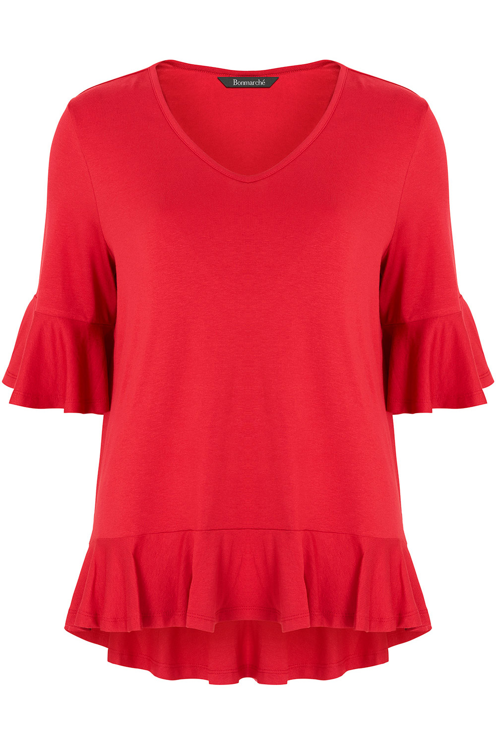 Frill Sleeve Jersey Top