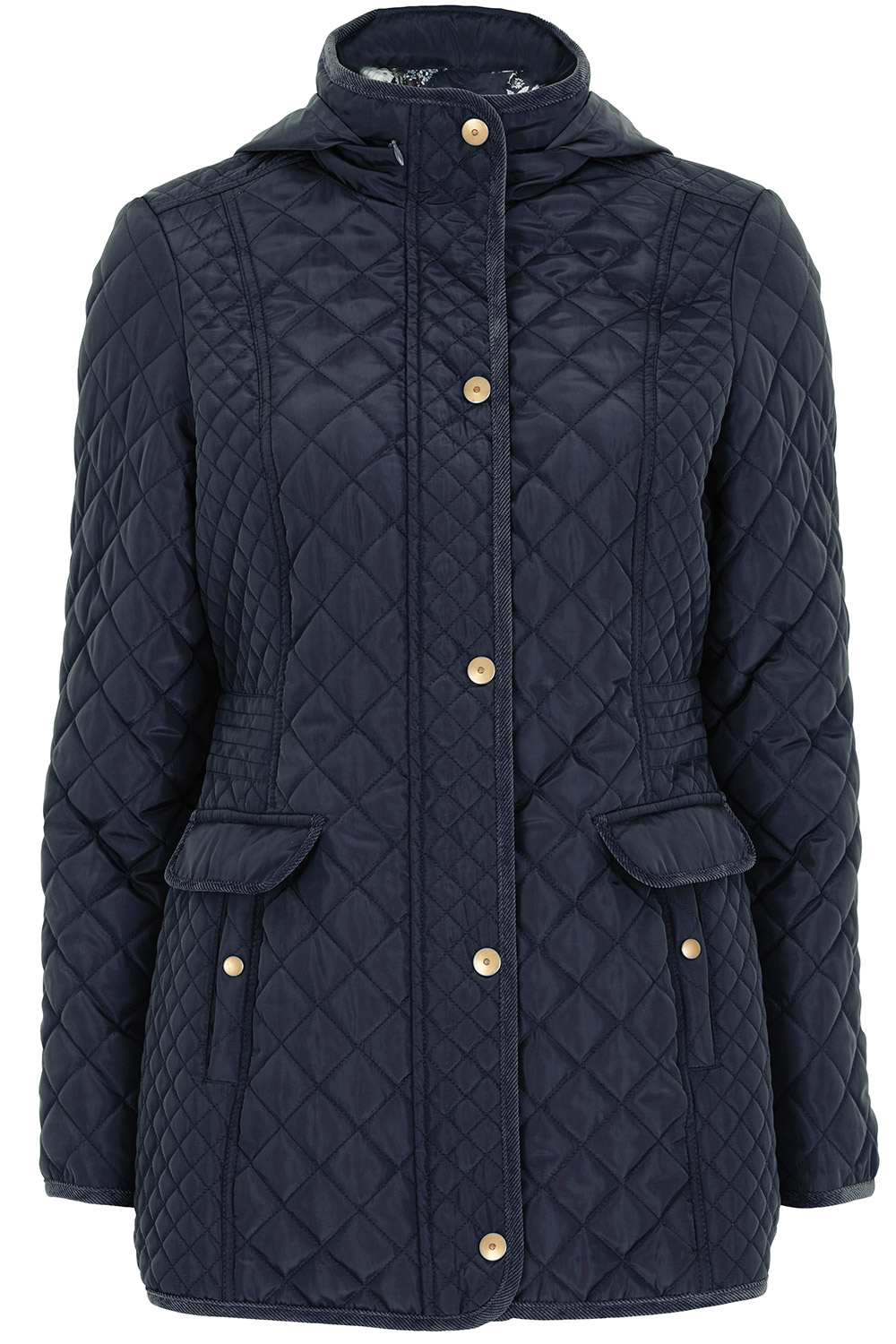 Quilted Coat with Printed Lining