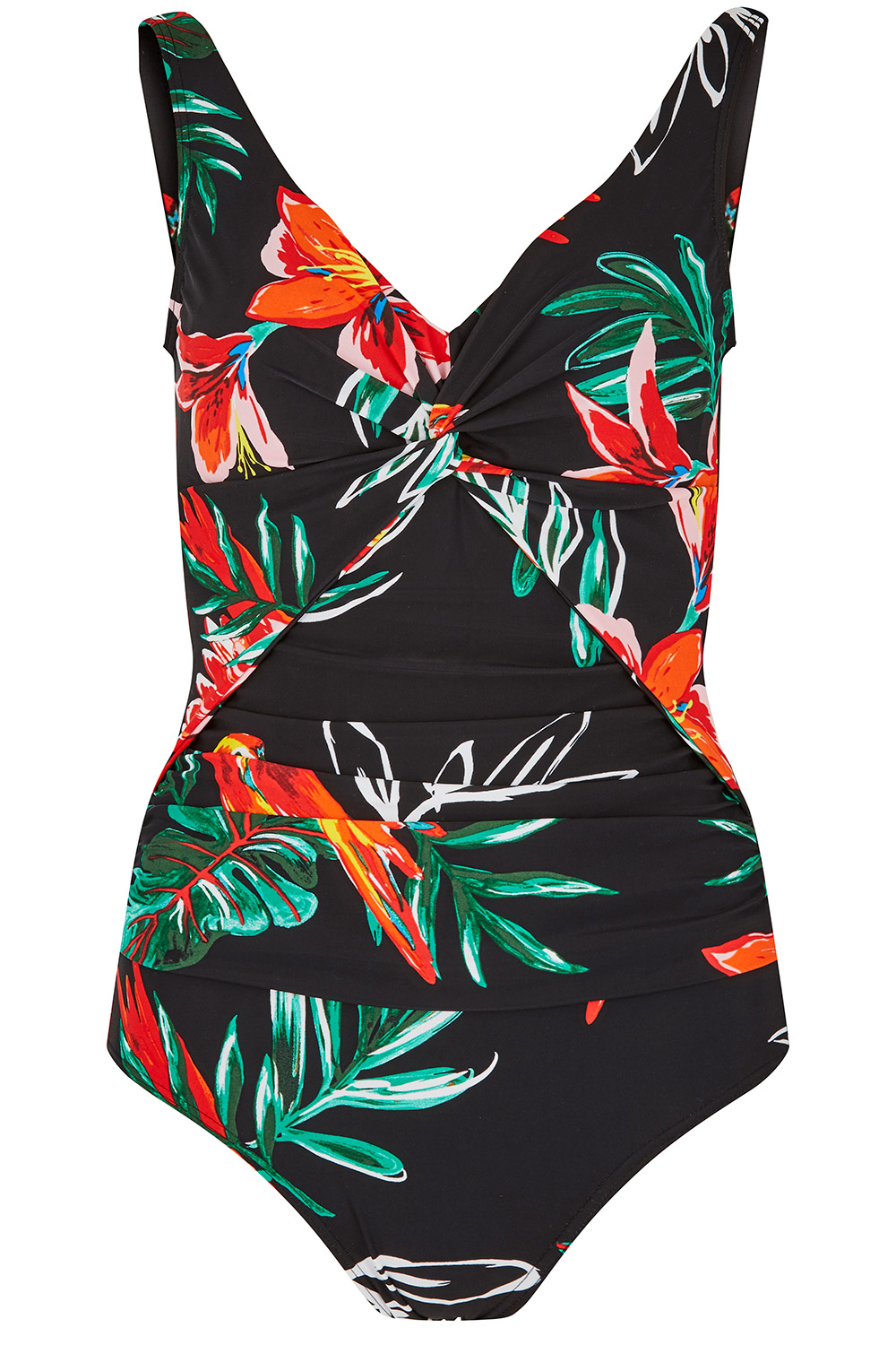 Tropical Knot Front Swimsuit