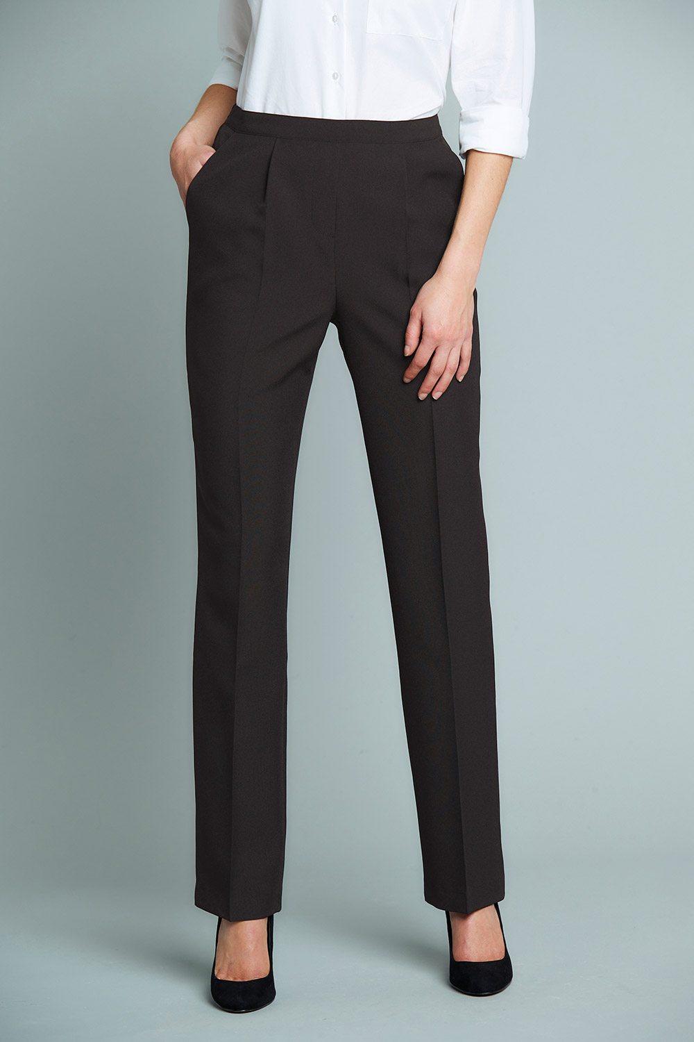 LADIES SMART BLACK Trousers  FF Tesco Size 12 Reg Fit 150  PicClick  UK