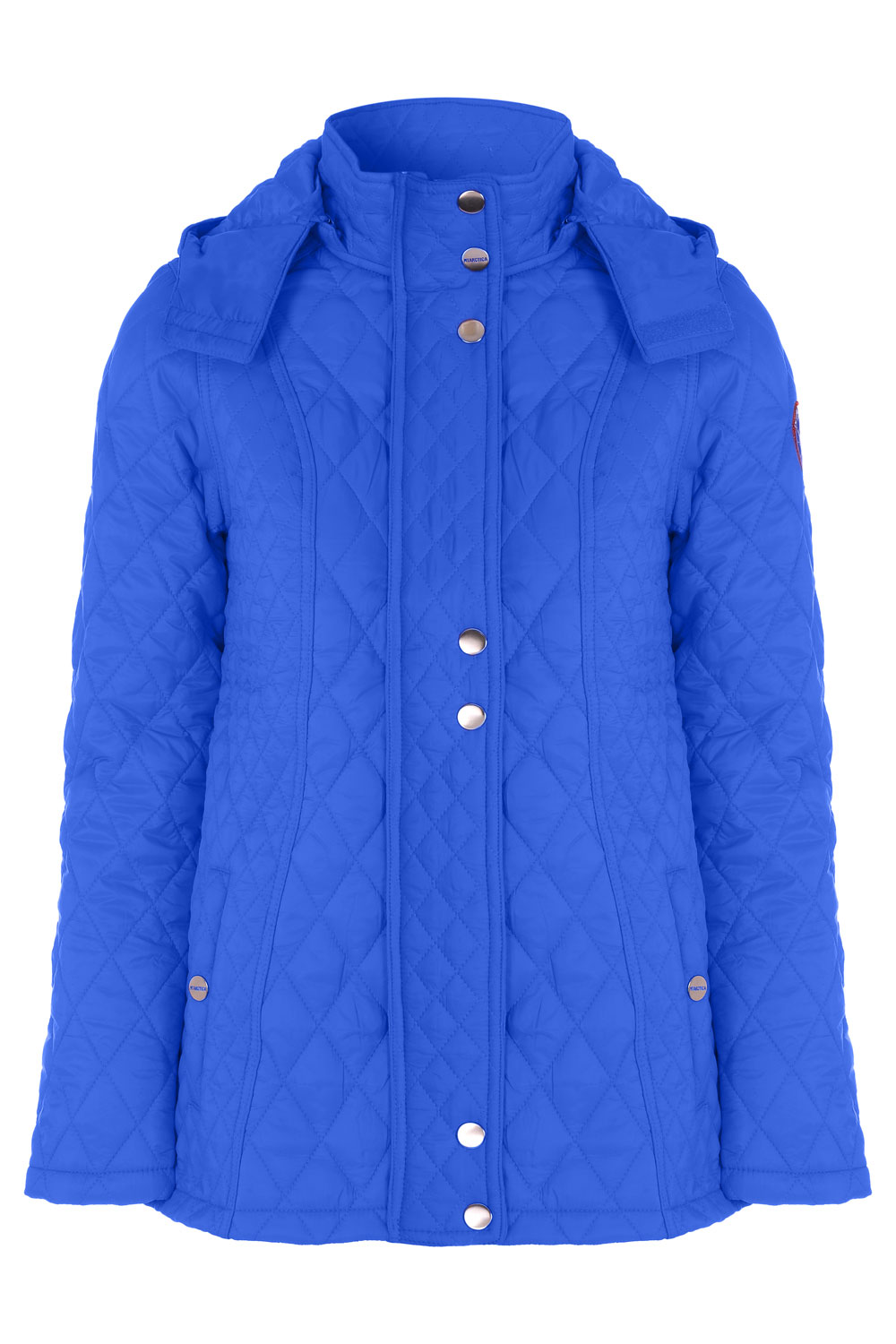 Quilted Coat With Badge Detail