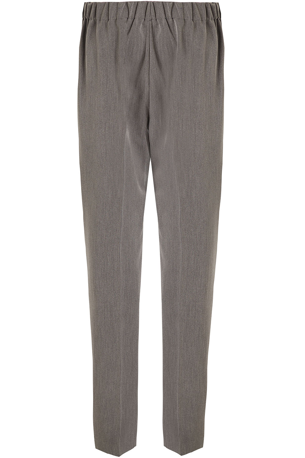 Grey Straight Leg Elasticated Trousers | Bonmarché