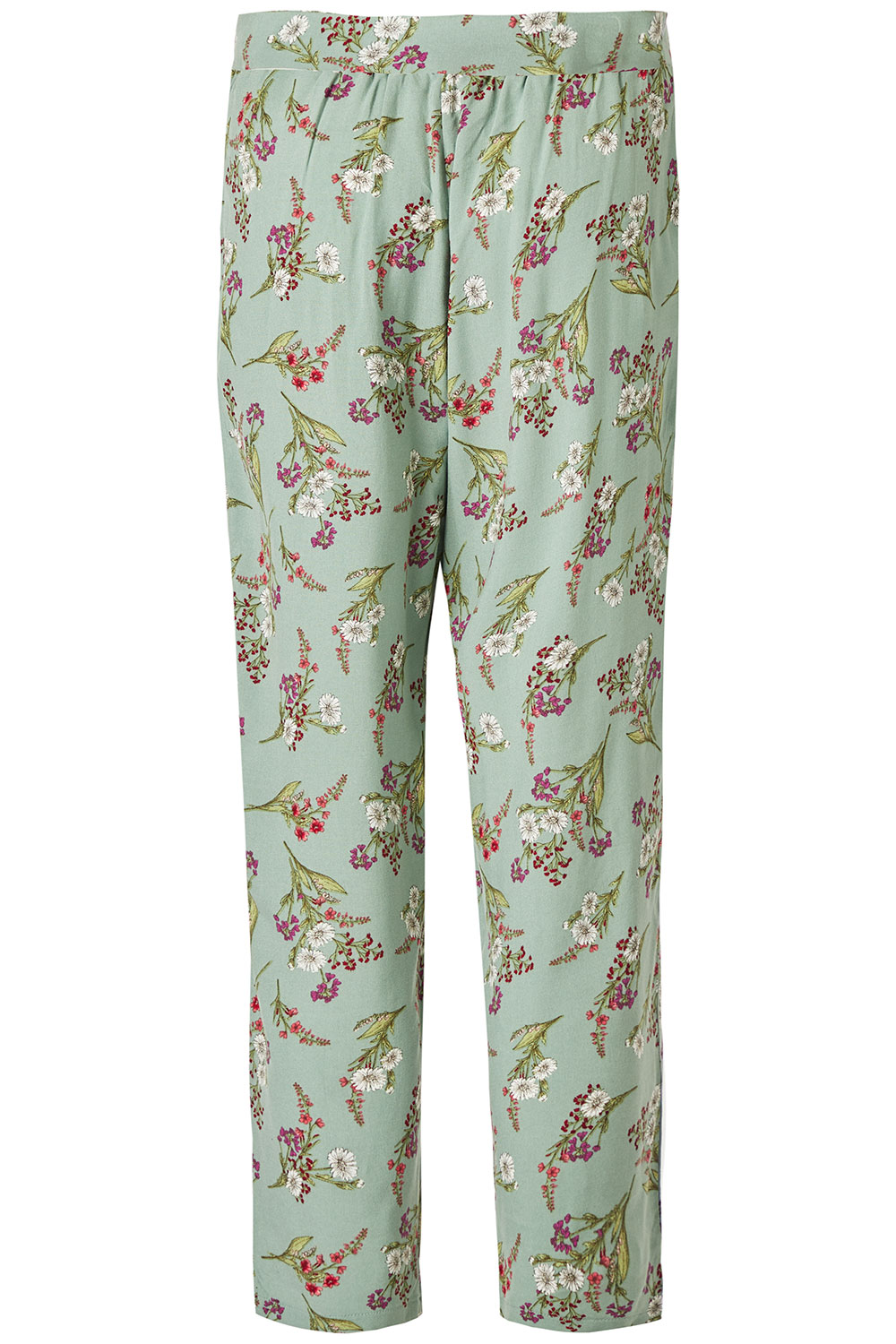 Khaki Pretty Blooms Woven Harem Trousers | Bonmarché