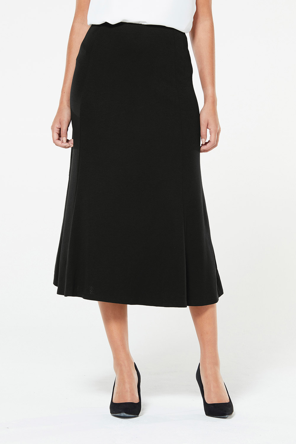 Classic Cut About Jersey Crepe Skirt | Home Delivery | Bonmarché